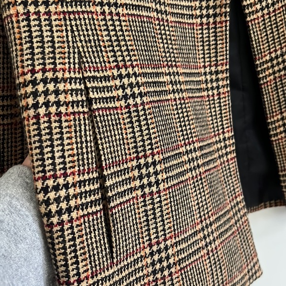Vintage HARVE BERNARD Wool Plaid Blazer size 6 - Picture 12 of 14